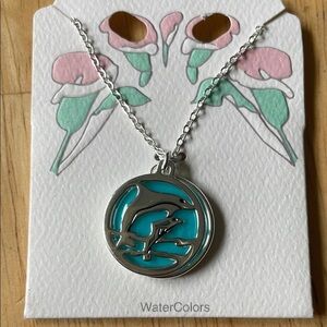Silver Dolphin Pendant Necklace